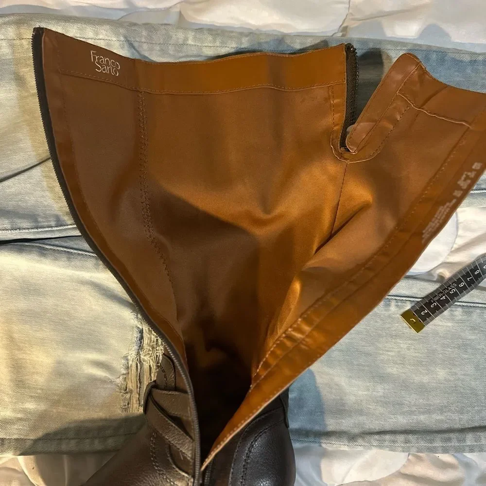 Franco Sarto Leather Knee Boots Size 8 - Picture 12 of 13